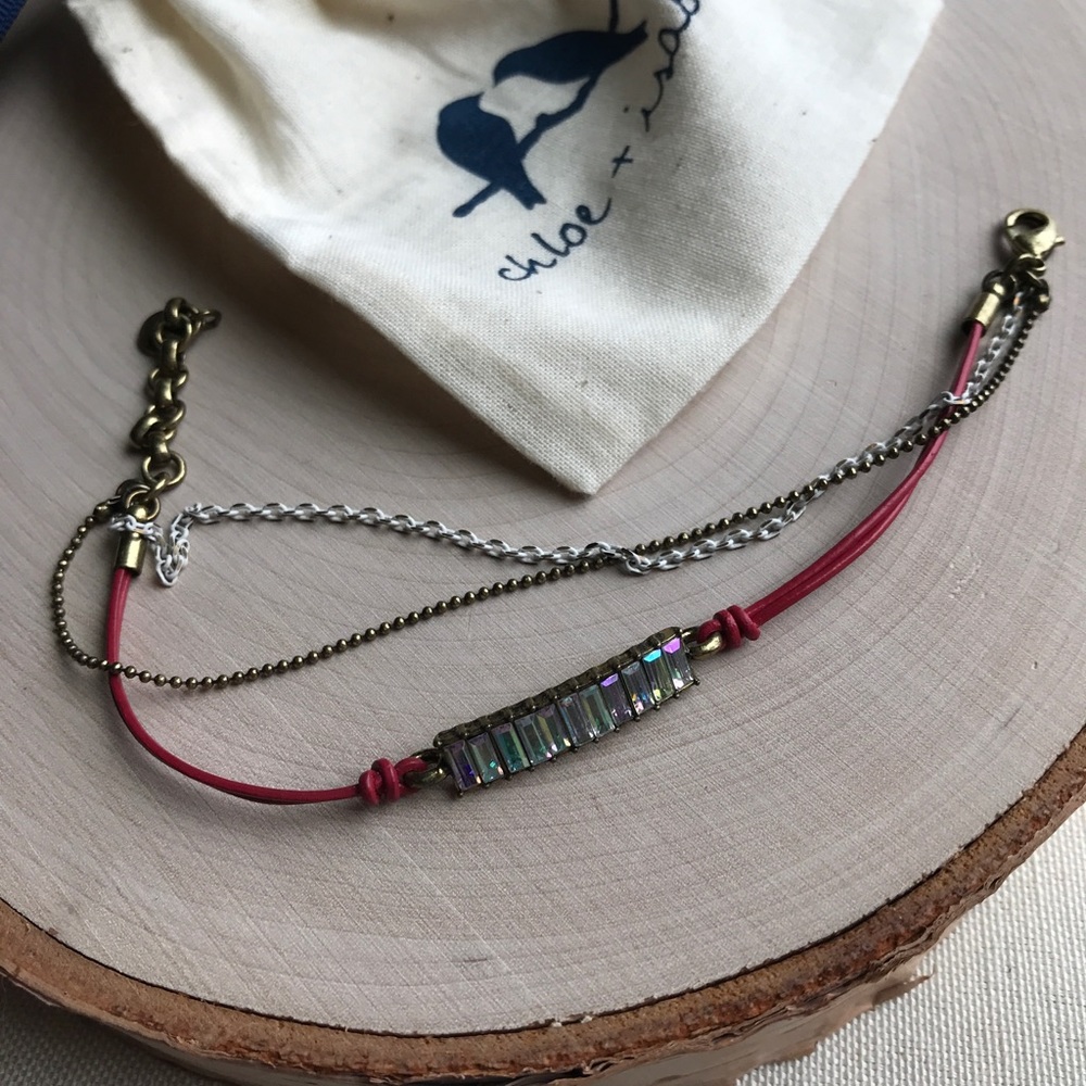 Leather + Baguette Bracelet
